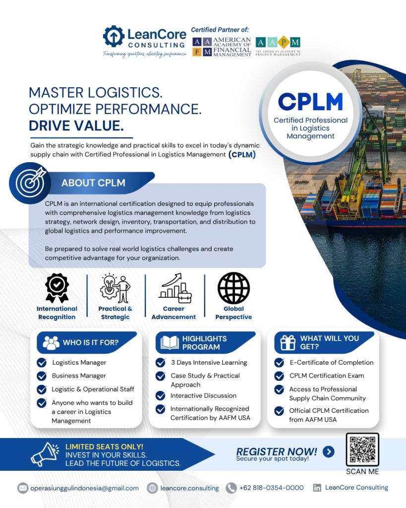 Banner Program Sertifikasi CPLM Certified Professional in Logistics Management AAFM USA - National Logistics Community